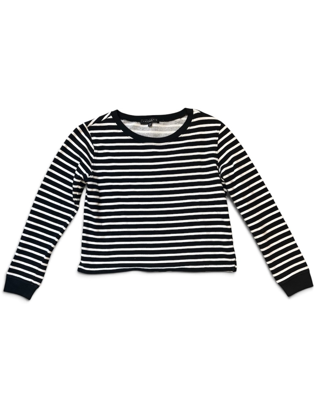 Sanctuary Clothing Black & White Striped Crewneck — XS